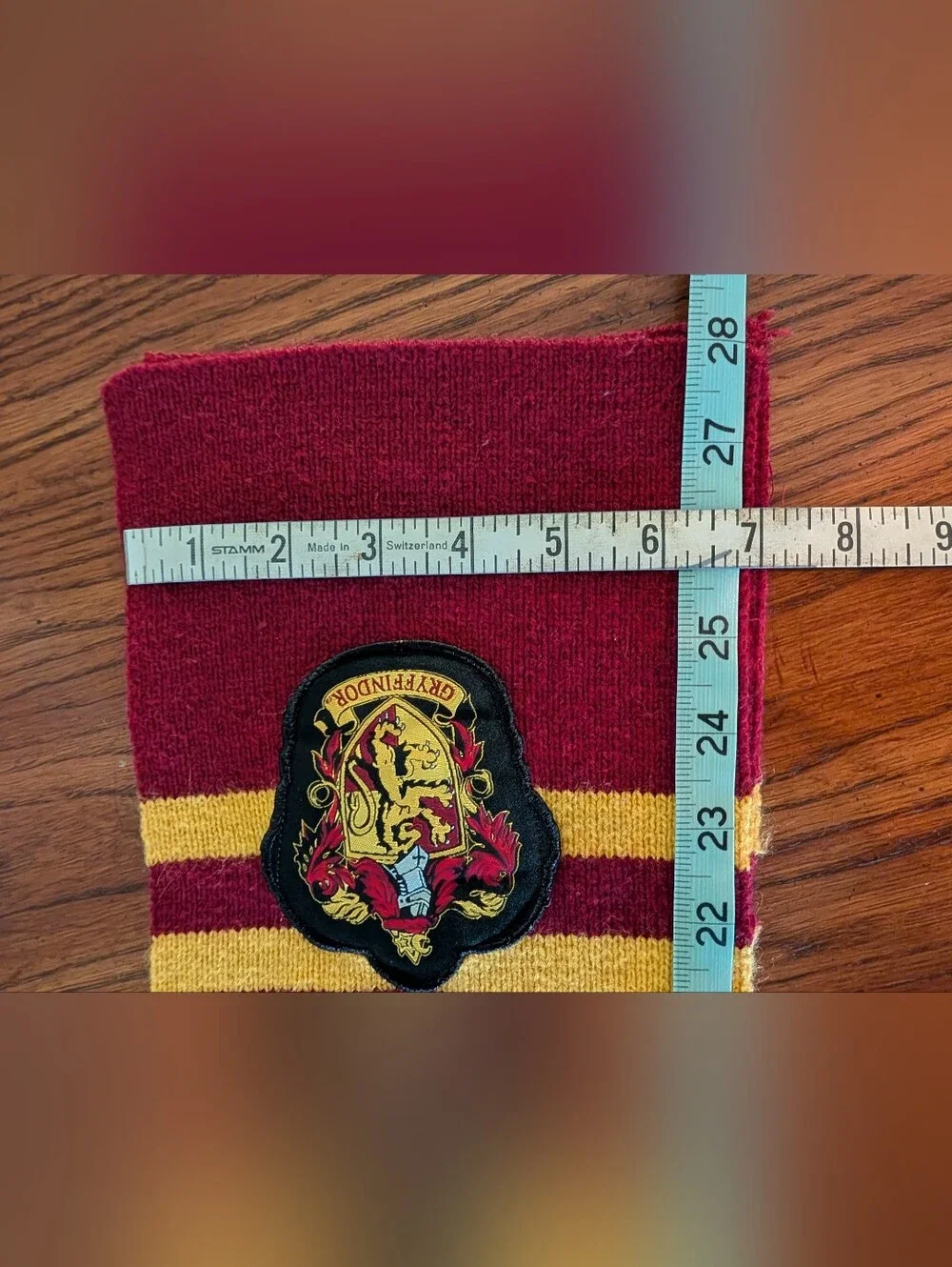 Harry Potter Gryffindor House Knit Scarf Red Gold Cosplay OS